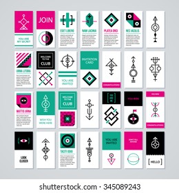 Collection of cards with abstract esoteric elements.
