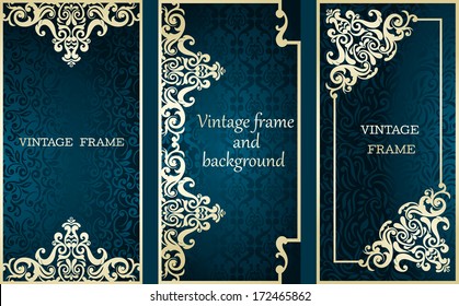 Collection of cards with vintage frames