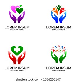 collection of care logo design