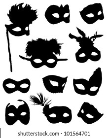 Collection of carnival masks