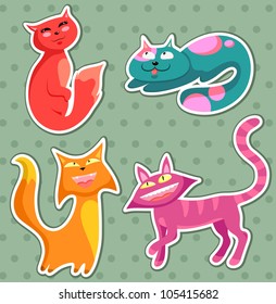 collection of cartoon cats (JPEG version available in my gallery)