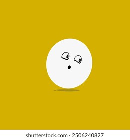 Collection of cartoon character faces in different emotions happy, angry, sad, cheerful isolated with yellow. Cute illustration for decorative, sticker