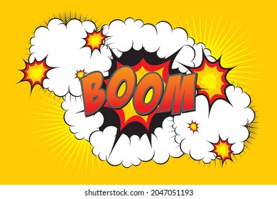 Cartoon-Kollektion, Comic Speech Bubbles, Comic Cloud-Explosion-Hintergrund-Illustration
