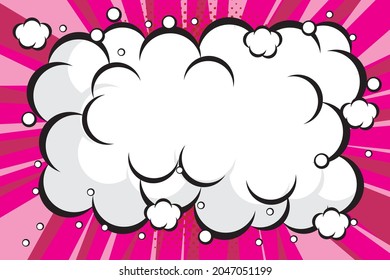 Collection of Cartoon, Comic Speech Bubbles, comic cloud explosion background illustration