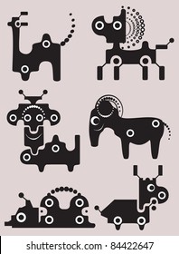 Collection of cartoon funny monsters 2.