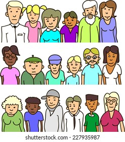 collection cartoon people