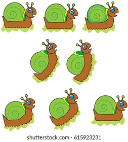Collection Of Cartoon Snails