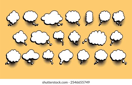 Coleção de Bolhas de Fala de Desenho Animado em Estilo de Quadrinhos
