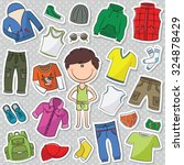 A collection of casual clothes for boys