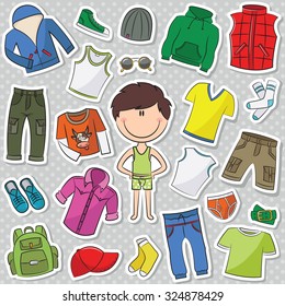 Une collection de vêtements pour garçons