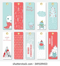 Collection of Cat Christmas card templates.