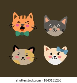 colección de expresiones de gato