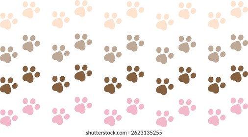 Collection of Cat Paw Silhouettes Pattern