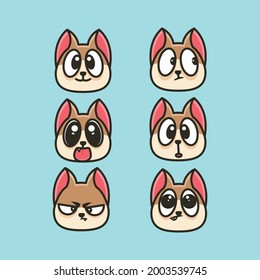 collection cat sticker logo. suitable for your brand identity.