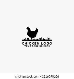 collection of cattle logo vector. Chicken design. - Vector