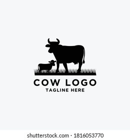 collection of cattle logo vector. Cow Design - Vector