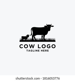 colección del vector del logotipo bovino. Diseño de vaca - Vector