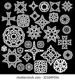 Collection of Celtic, 30 patterns, a set of vectors.