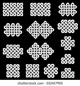 Collection Celtic Knots Vector Illustration White Stock Vector (Royalty ...