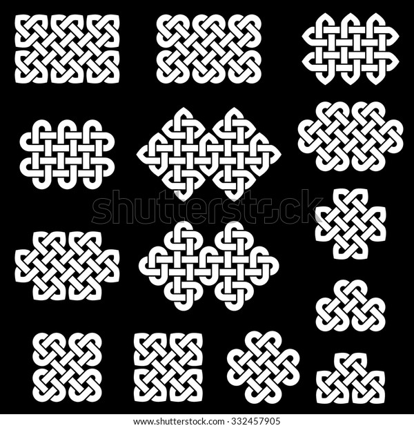 Collection Celtic Knots Vector Illustration White Stock Vector (Royalty ...