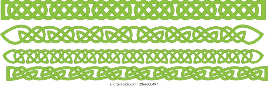 Collection of celtic patterns and borders, goidelic designs