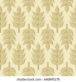 Collection of cereals, seamless pattern vector. Hand drawn icons set. Simple background. Illustration with plants. Decorative wallpaper, good for printing