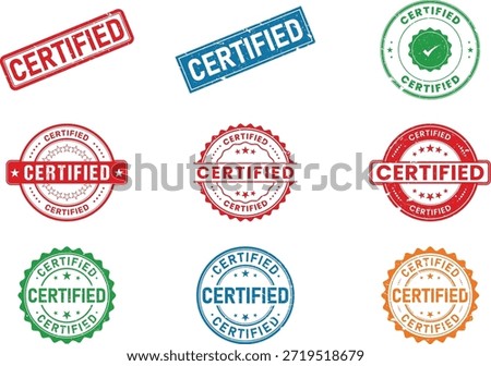 Collection of Certified Stamps and Badges