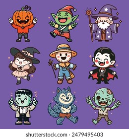 Collection of Character with funny halloween costumes