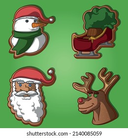 Collection of characters christmas cookies
