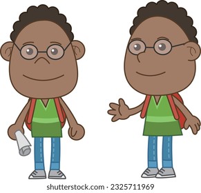a collection of characters of girls and boys traveling abroad
