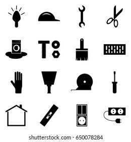A collection of characters repair. Vector signs. Set of icons construction