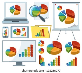 Collection Of Charts Icons