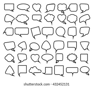 collection of chat bubbles 