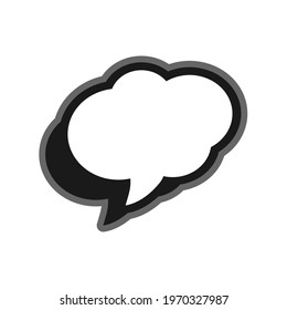 Collection of chat and Spech Bubble or voice icons. Isolated vector illustration on a blank background that can be edited and changed color.