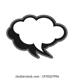 Collection of chat and Spech Bubble or voice icons. Isolated vector illustration on a blank background that can be edited and changed color.