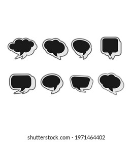 Collection of chat and Spech Bubble or voice icons. Isolated vector illustration on a blank background that can be edited and changed color.