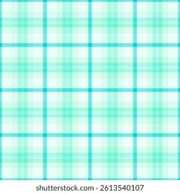 Collection check fabric pattern, kitchen tartan background seamless. Conceptual textile texture plaid vector in teal and light colors palette.