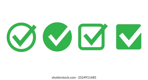 Sammlung von Designs für Häkchensymbole