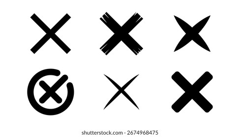 Collection of checkmark variations in bold and grunge styles