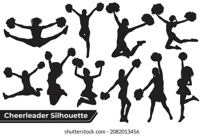 Colección de Silhouette animadora en diferentes posiciones