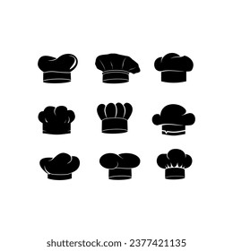 Collection chef hat icon, Chef hat symbol flat design vector