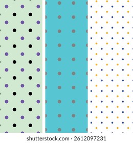collection of chic polka dot seamless design