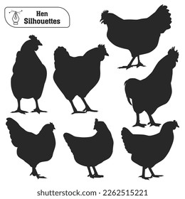 Collection of Chicken or Hen Silhouettes