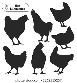 Collection of Chicken or Hen Silhouettes