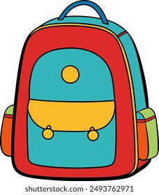 collection of children bags. Hand drawn vector