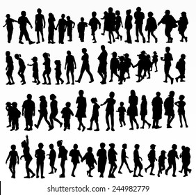 collection of children silhouettes