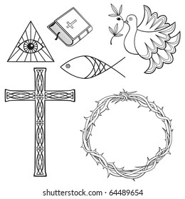 Collection of christian symbols