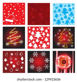 Collection of christmas background vector