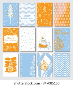 Collection of Christmas cards template 2018