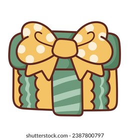 Collection of Christmas cartoons isolated on a white background. Little Santa with gifts and holiday decorations; cute card. Super cute cartoon character, illustration, hand drawn, vector
